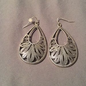 Dark silver earrings